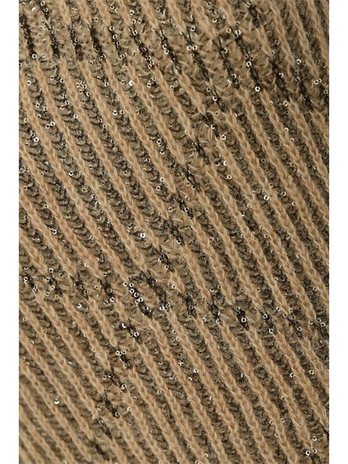 Gilet rombi in misto lana e alpaca con paillettes D. Exterior | 6128412BEI